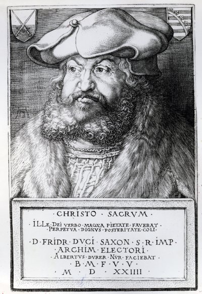 Friedrich III, Elector of Saxony, Engraved by Albrecht Durer, 1524 by Lucas Cranach the Elder